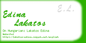 edina lakatos business card
